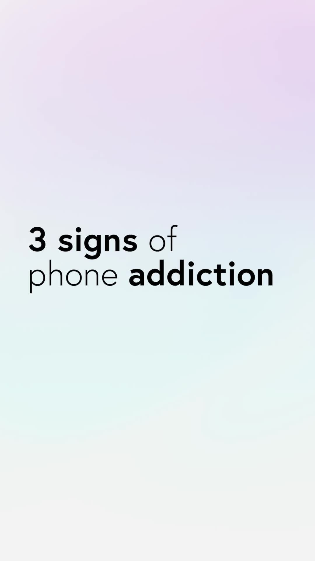 3 signs of phone addiction