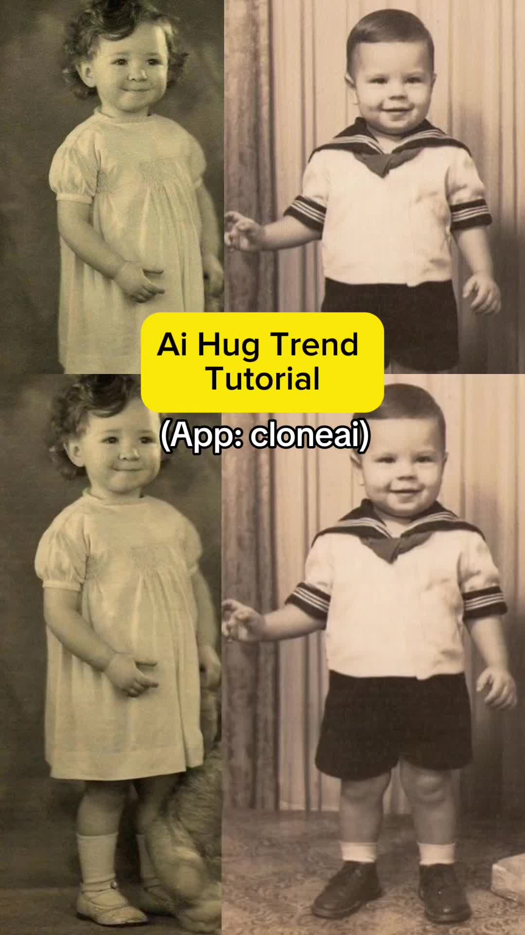 Ai Hug Trend Tutorial (App: cloneai)