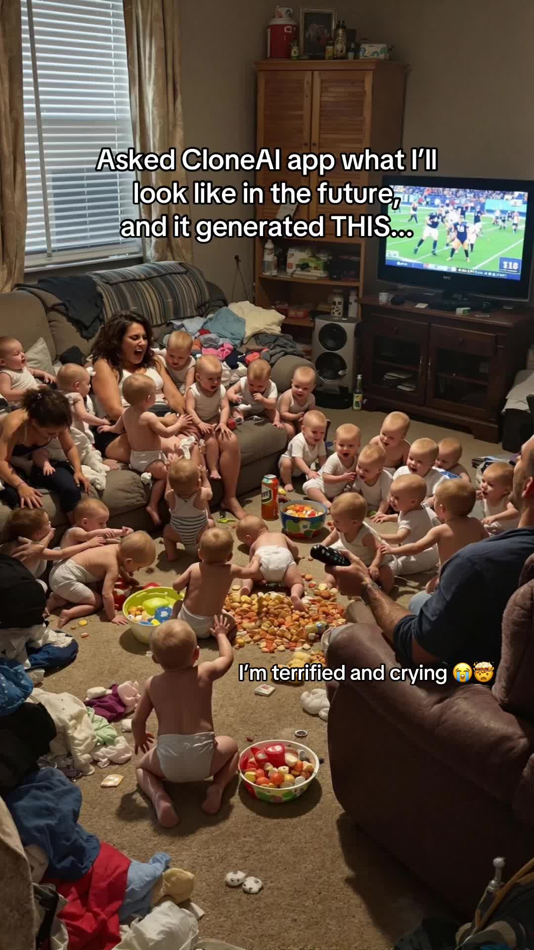 Asked CloneAI app what I'll look like in the future, and it generated THIS... I'm terrified and crying 😭😭