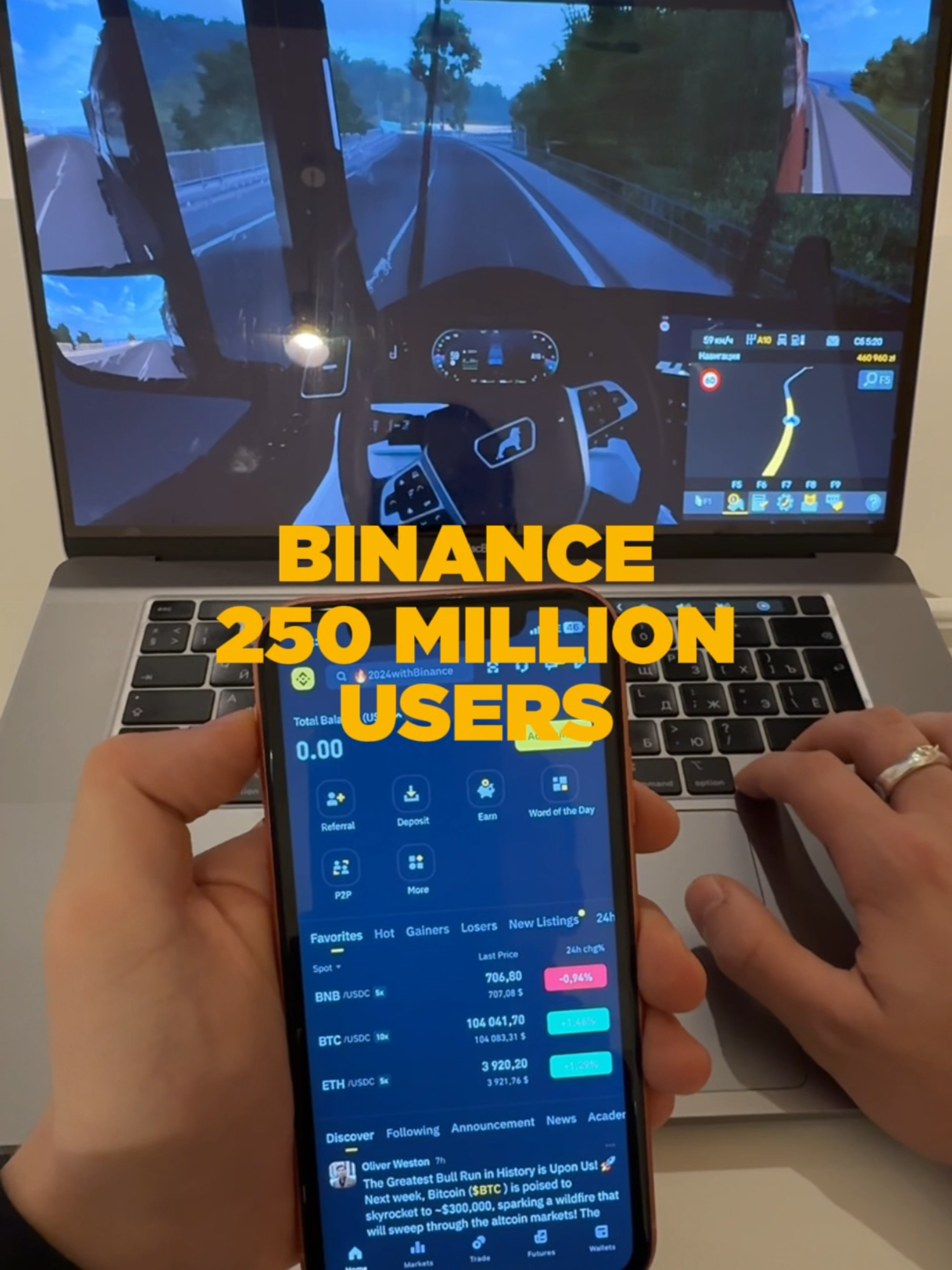 BINANCE 250 MILLION USERS