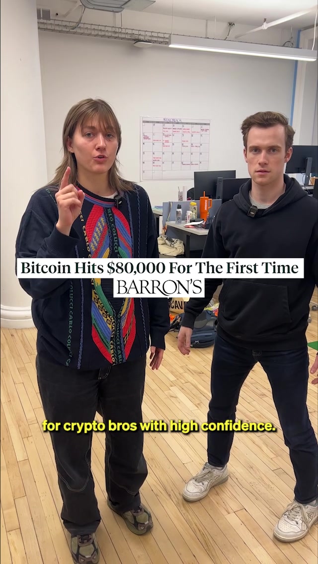 Bitcoin Hits $80,000 For The First Time BARRON'S for crypto bros with high confidence.