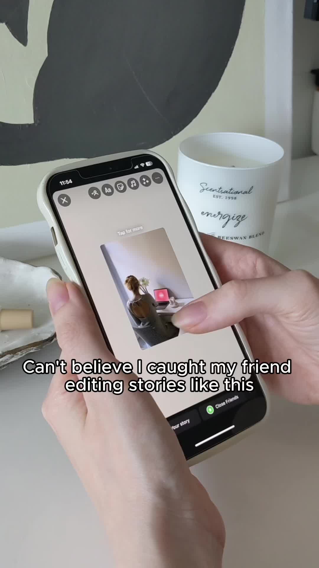 Can't believe I caught my friend editing stories like this