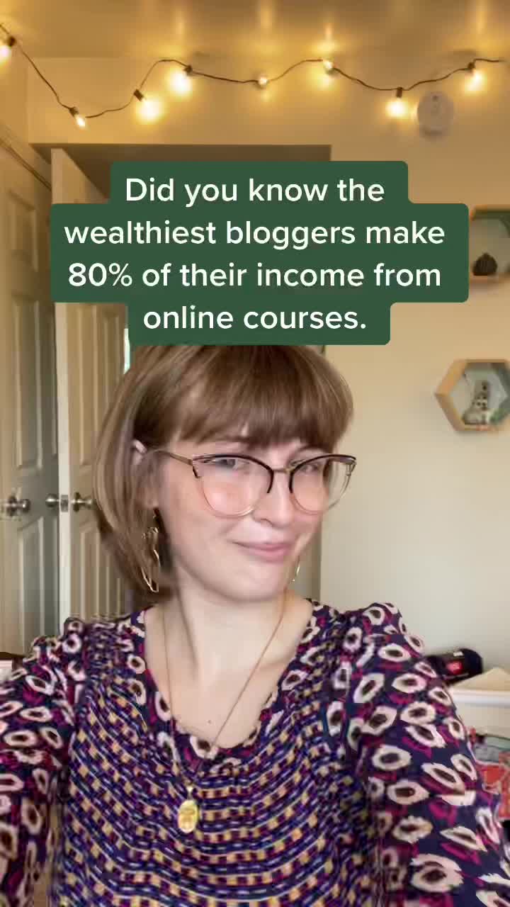 Did you know the wealthiest bloggers make 80% of their income from online courses.