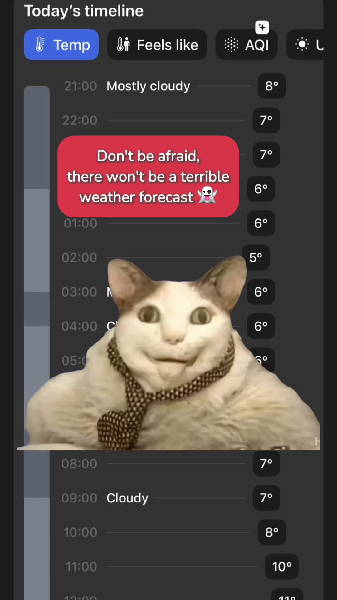 Don't be afraid, there won't be a terrible weather forecast 👻