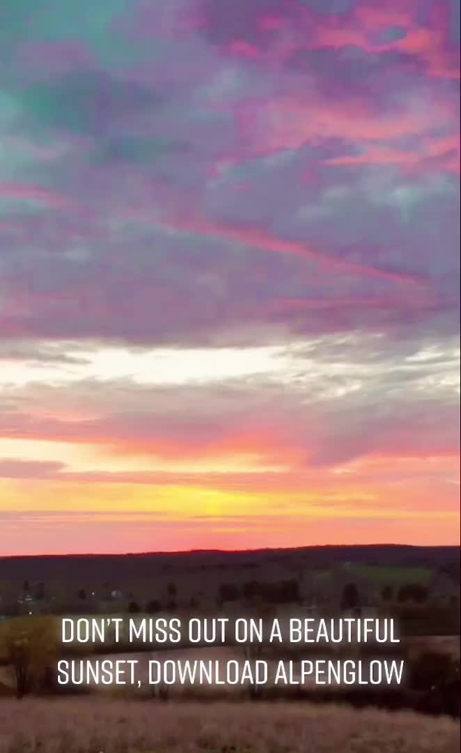 Don't miss out on a beautiful sunset, download Alpenglow