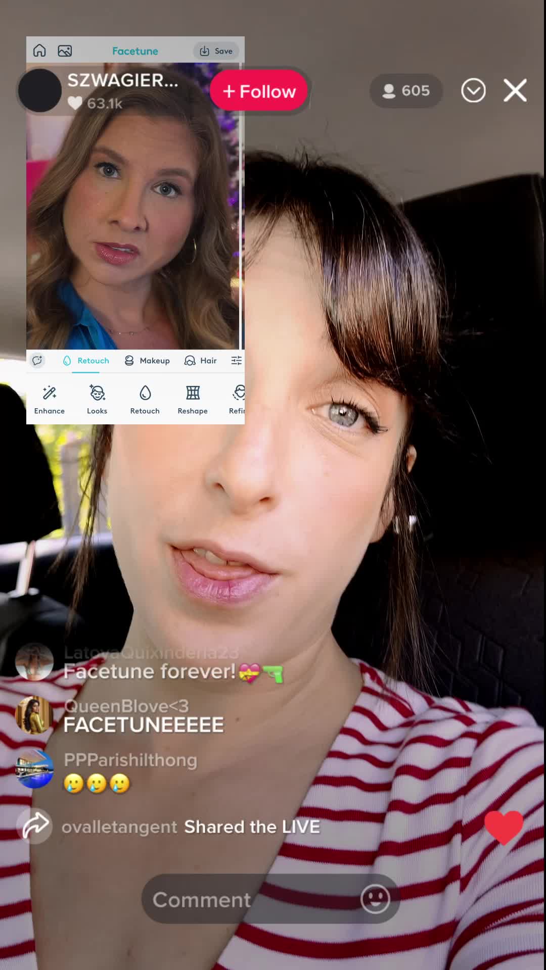 Facetune forever! 💖✨ FACETUNEEEEE Shared the LIVE