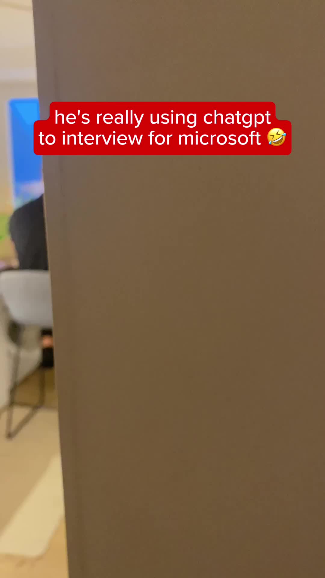 he's really using chatgpt to interview for microsoft 😂
