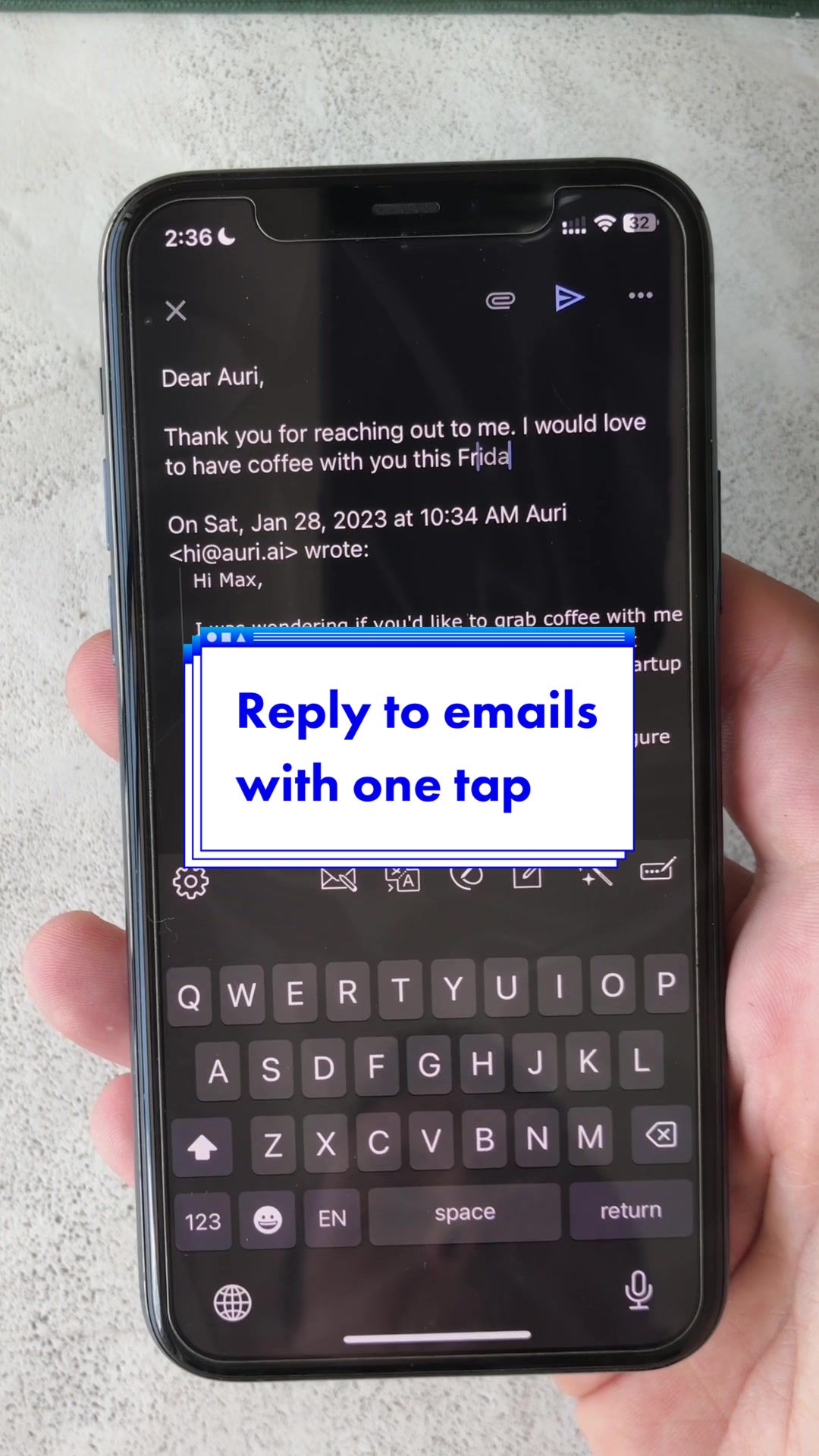 Here's how to reply to emails with one tap