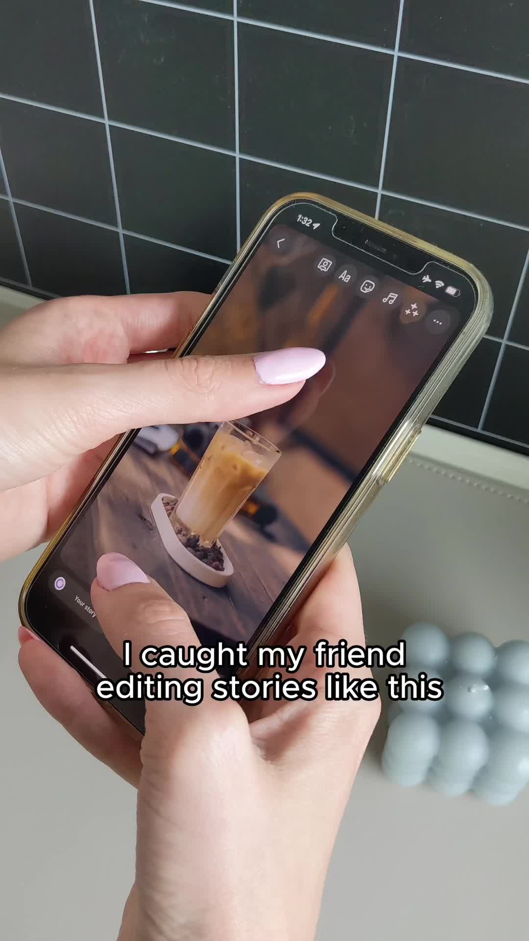 I caught my friend editing stories like this