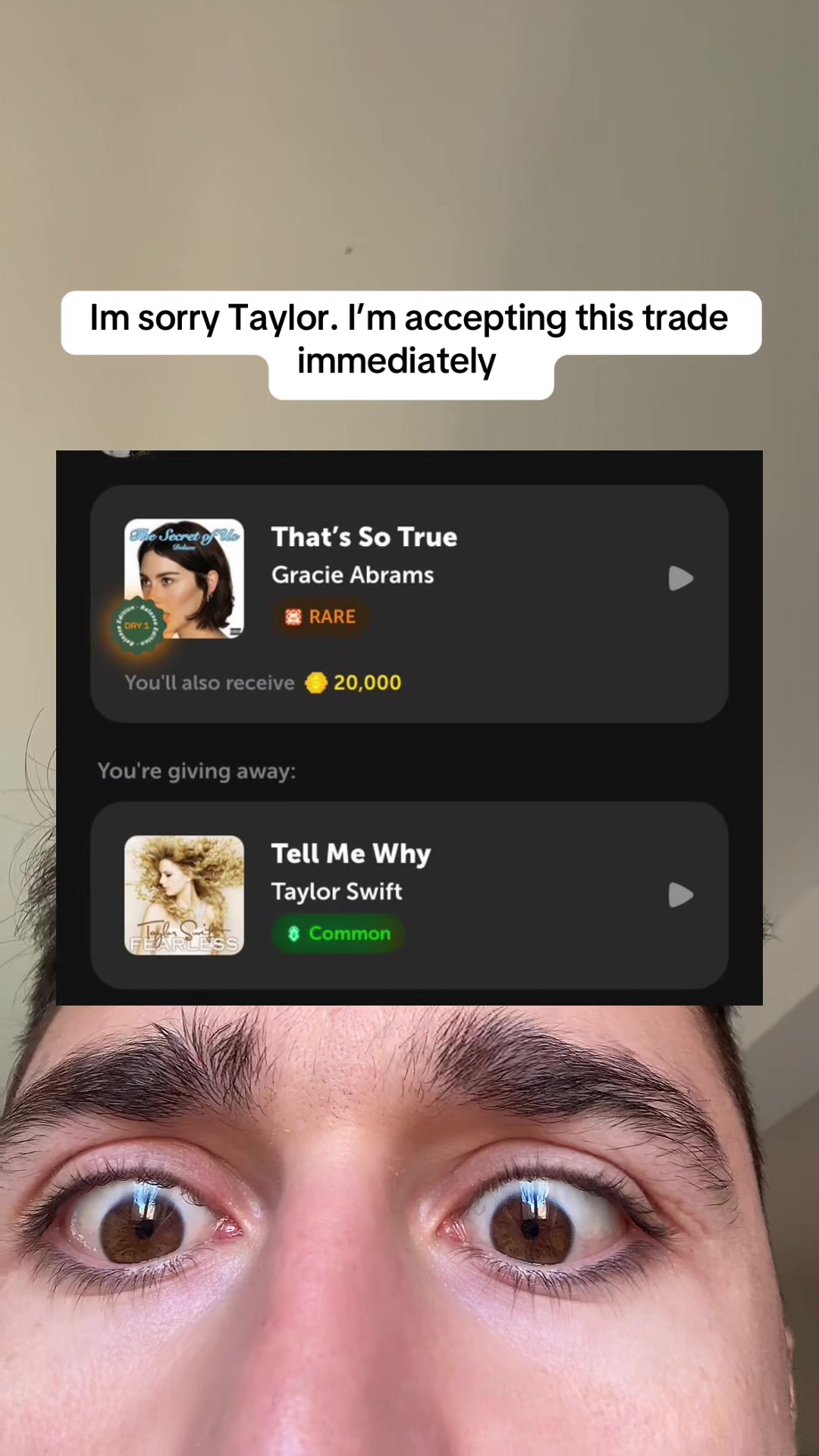 Im sorry Taylor. I’m accepting this trade immediately