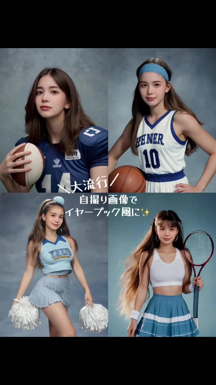 大流行 自撮り画像で イヤーブック風に