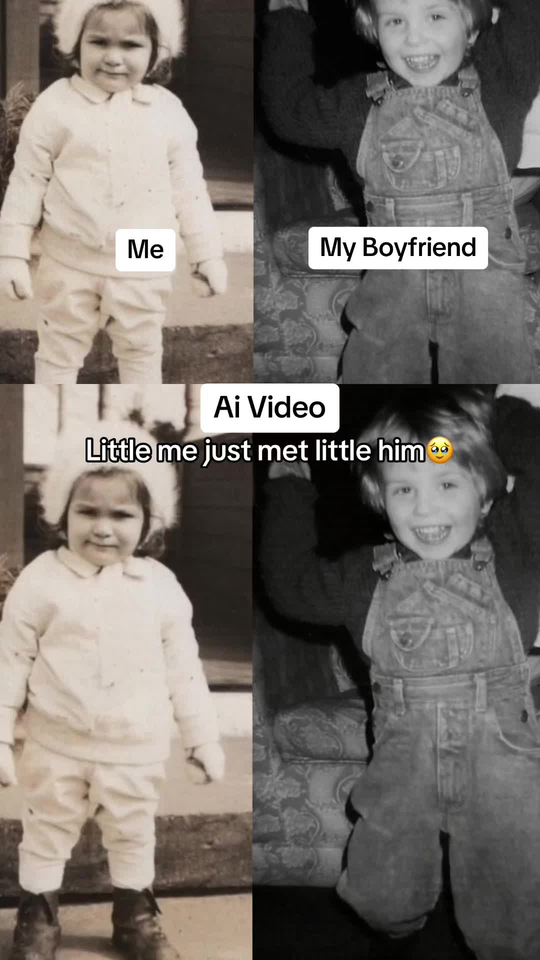 Me My Boyfriend Ai Video Little me just met little him😊
