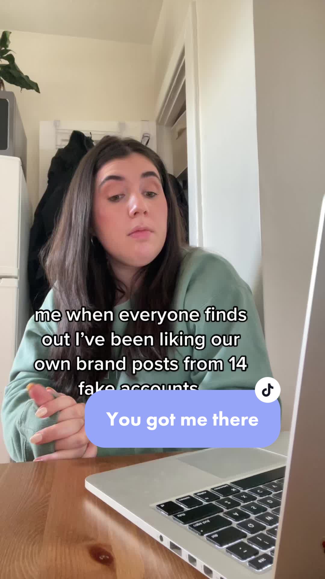 me when everyone finds out I've been liking our own brand posts from 14 fake accounts  You got me there
