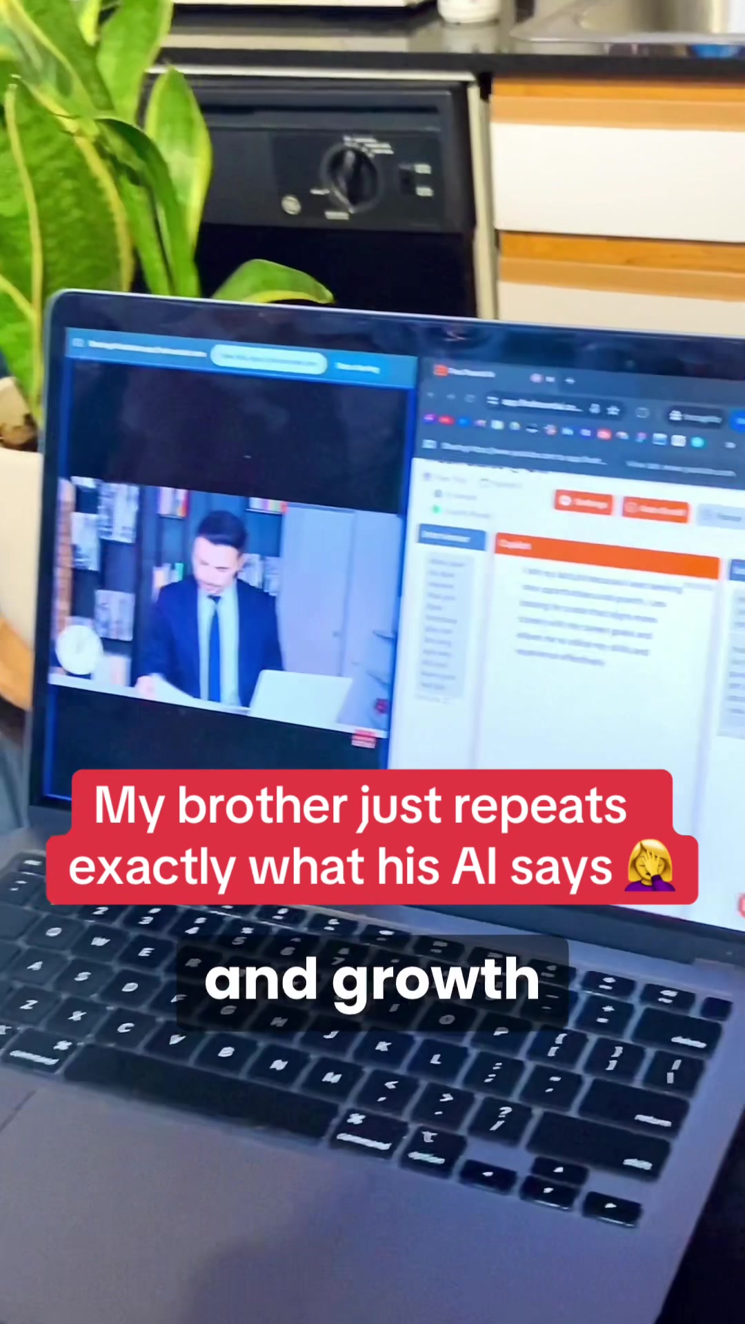 My brother just repeats exactly what his AI says 🤦‍♀️