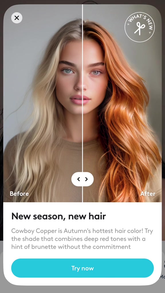 New season, new hair  Cowboy Copper is Autumn's hottest hair color! Try the shade that combines deep red tones with a hint of brunette without the commitment