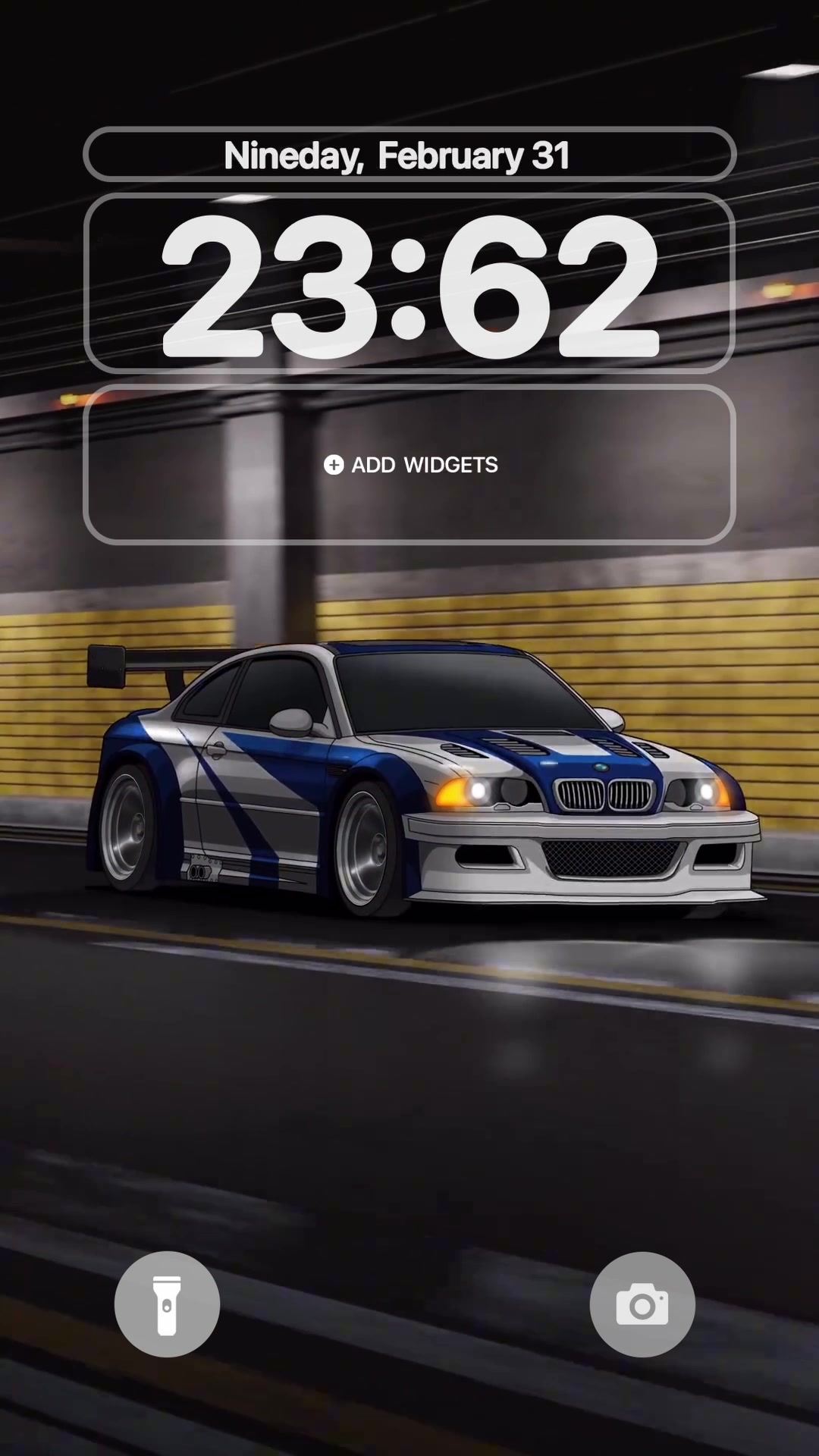 Nineday, February 31 23:62 ADD WIDGETS