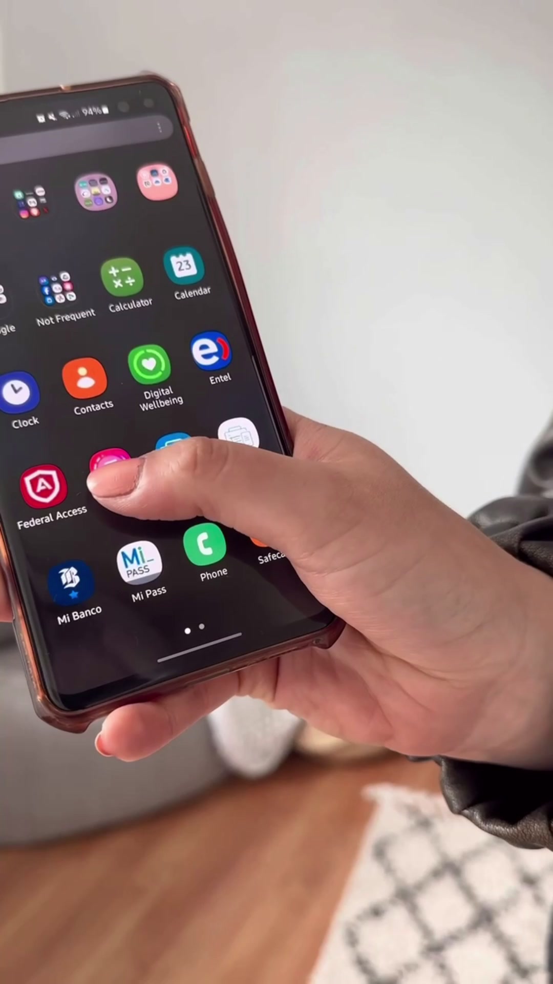 Not Frequent Calculator Calendar Contacts Digital Wellbeing Entel Clock Federal Access Mi Banco Mi Pass Phone