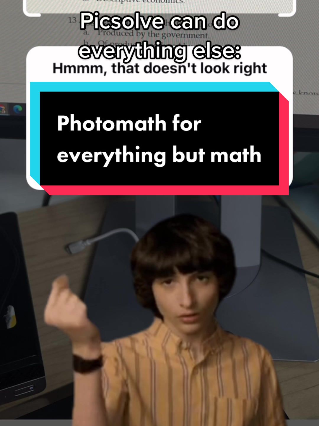 Picsolve can do everything else:  Hmm, that doesn't look right  Photomath for everything but math