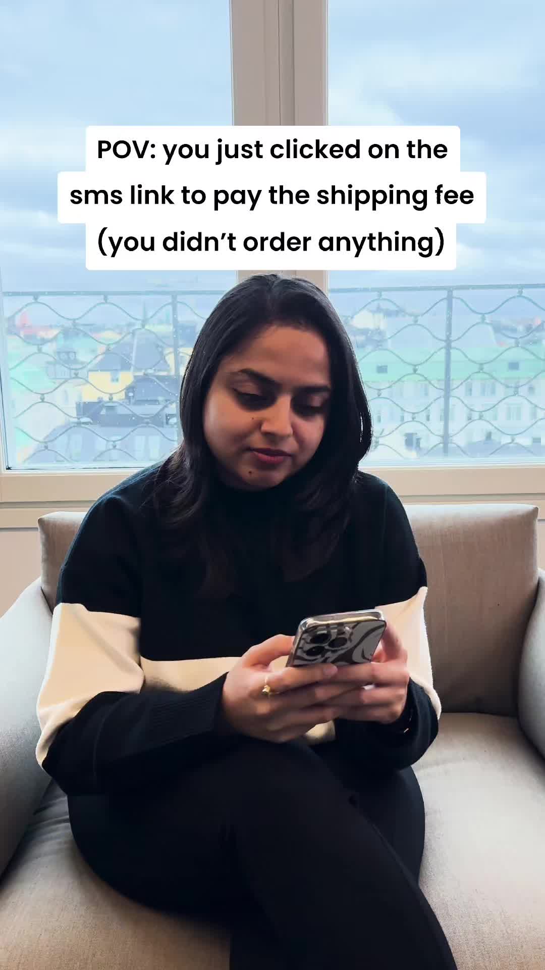 POV: you just clicked on the sms link to pay the shipping fee (you didn’t order anything)