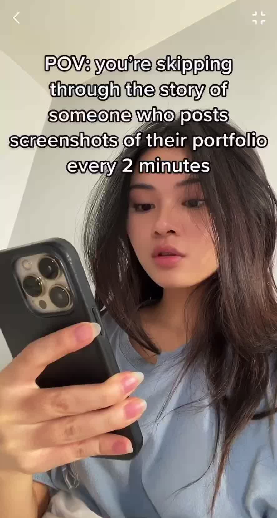 POV: you're skipping through the story of someone who posts screenshots of their portfolio every 2 minutes