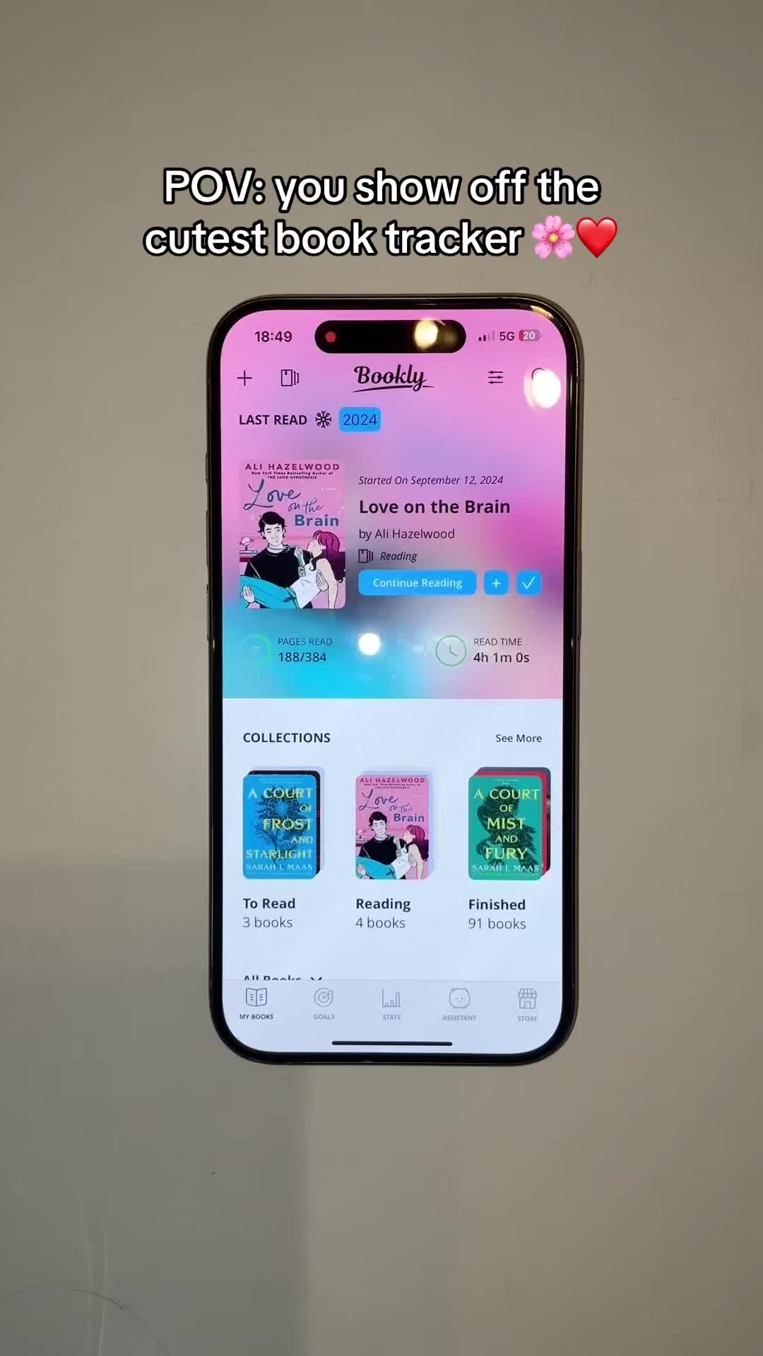 POV: you show off the cutest book tracker 💐❤️