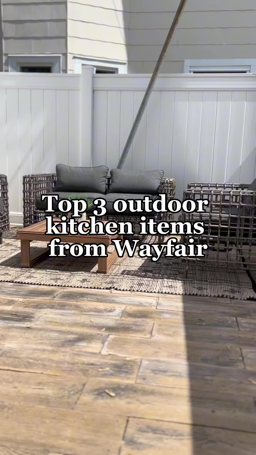 Top 3 outdoor kitchen items from Wayfair