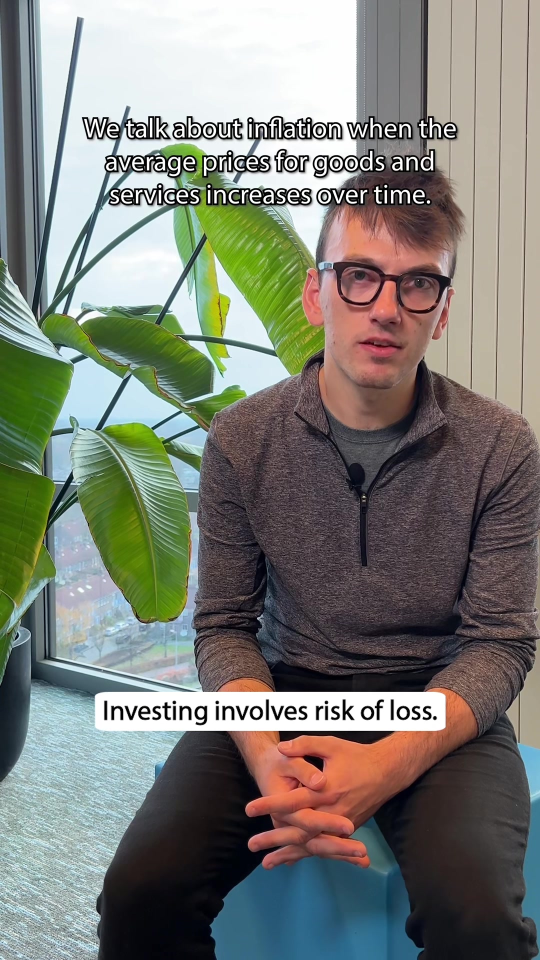 We talk about inflation when the average prices for goods and services increases over time.  Investing involves risk of loss.