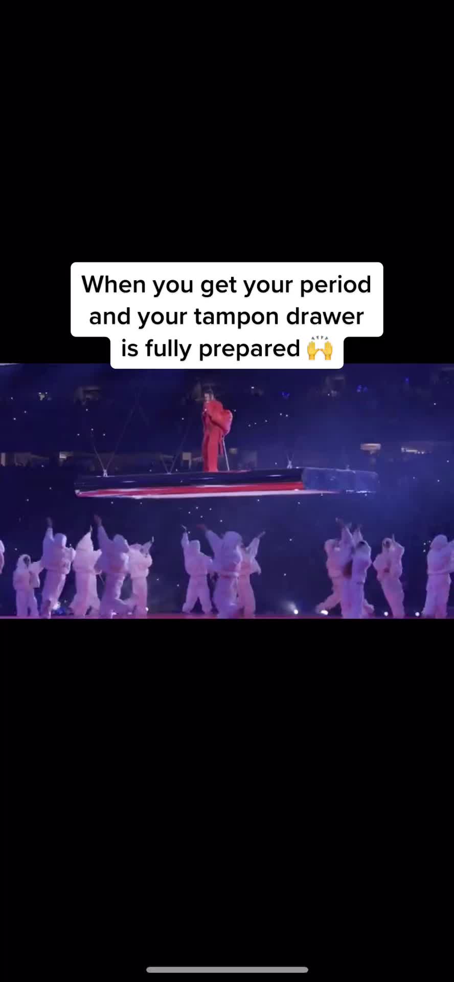 "When you get your period and your tampon drawer is fully prepared 🙌"