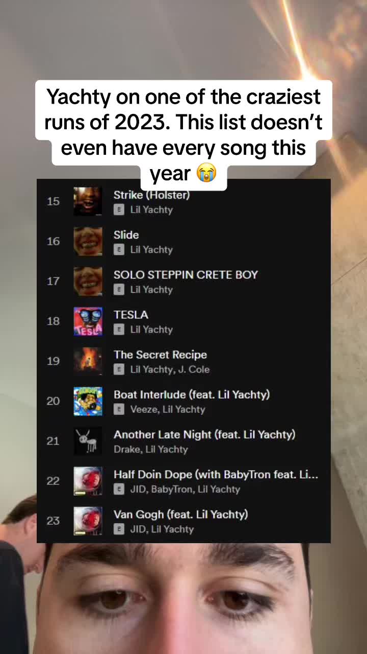 Yachty on one of the craziest runs of 2023. This list doesn’t even have every song this year 😭