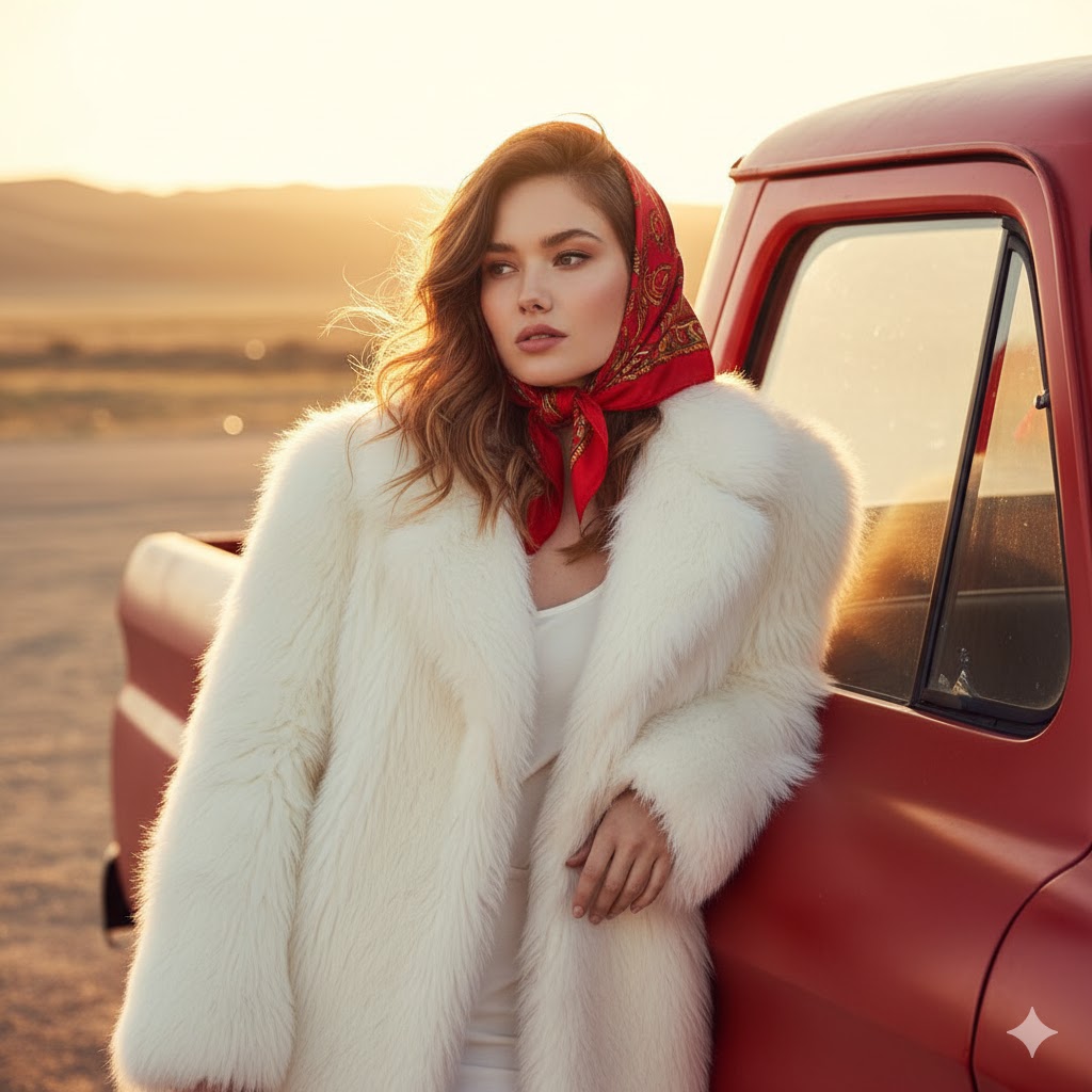 A portrait in the editorial style of the outdoor fashion magazine, inspired by t