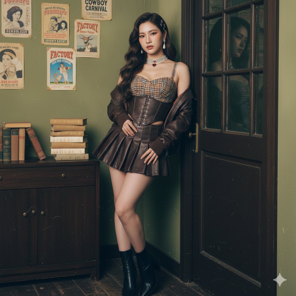 A striking young Korean woman