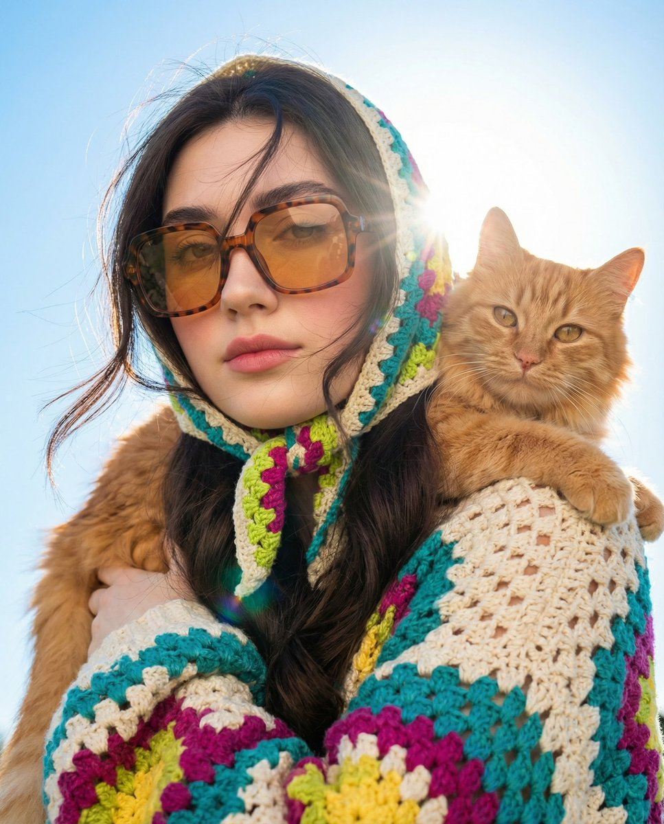 A young woman in an HD editorial fashion portrait