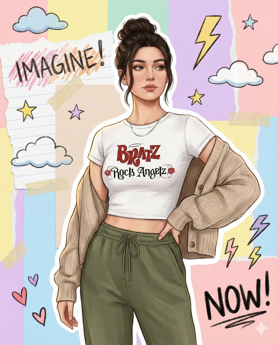 Bratz Rock Angelz Cartoon Woman Digital Art | Pastel Aesthetic