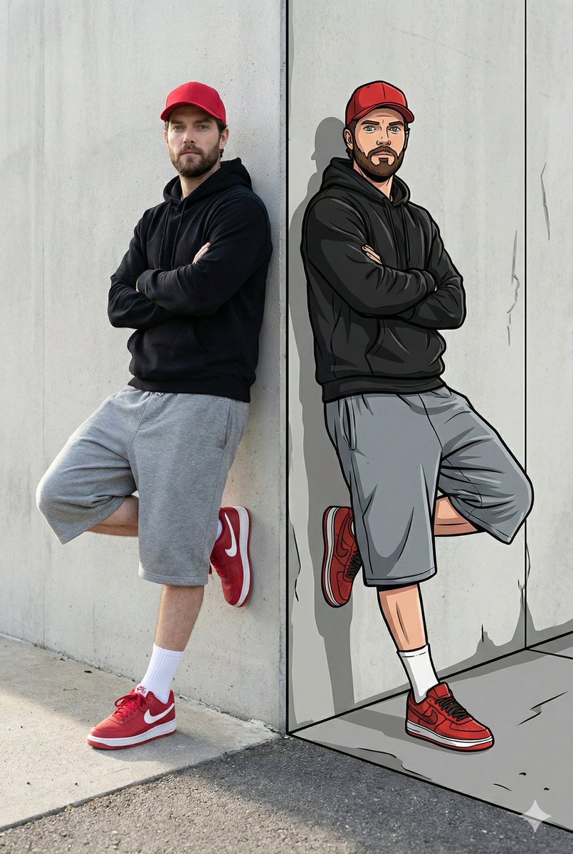 Casual Man: Photorealistic Photo to Vector Art Character