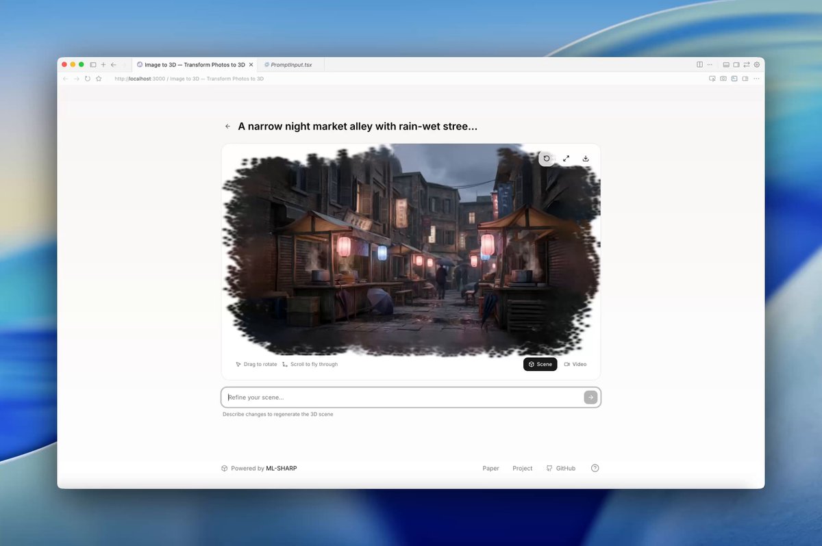 Cinematic 3D Night Market Alley | Rainy Urban Street Scene