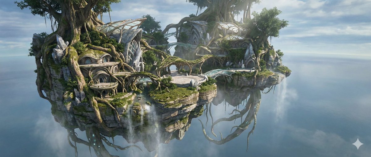 Game Asset - Octane-Rendered Floating Ecological Island