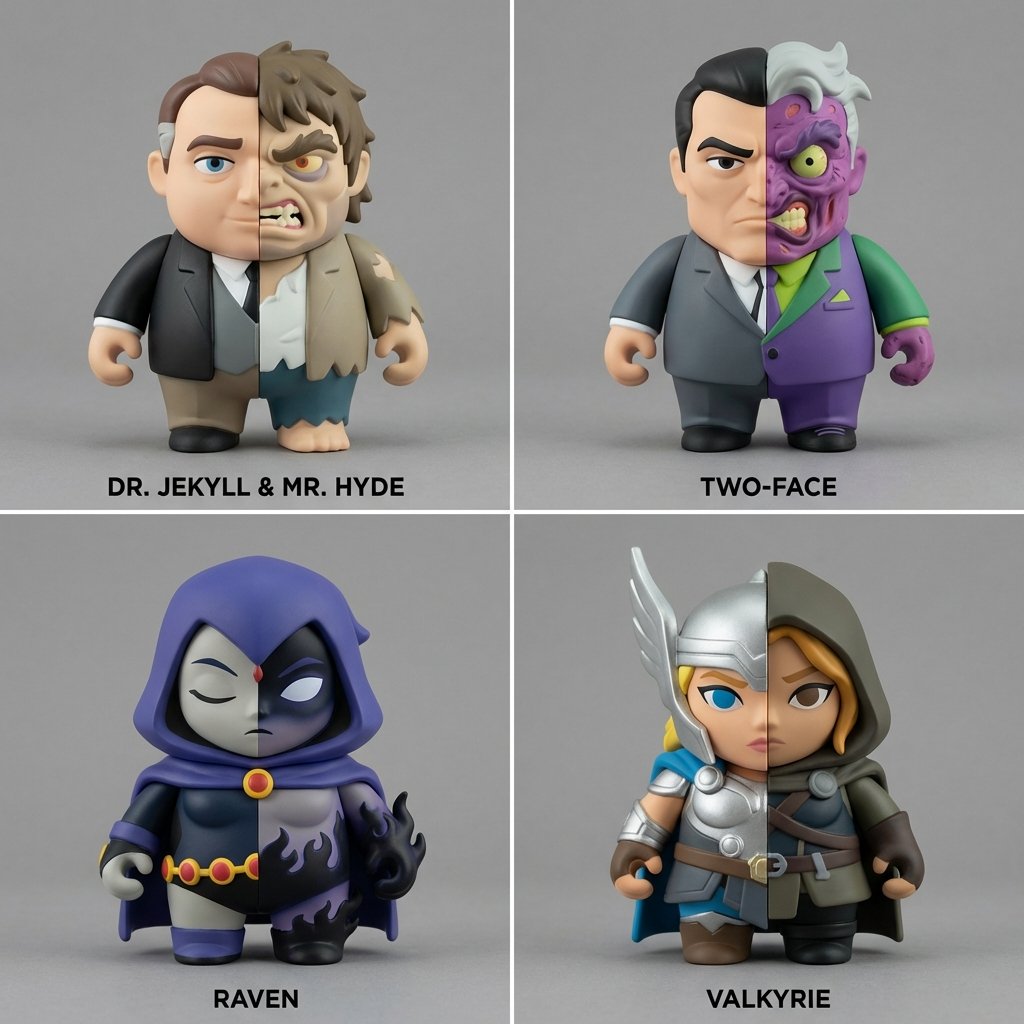 Game Asset - Split Identity Vinyl Toy Engine