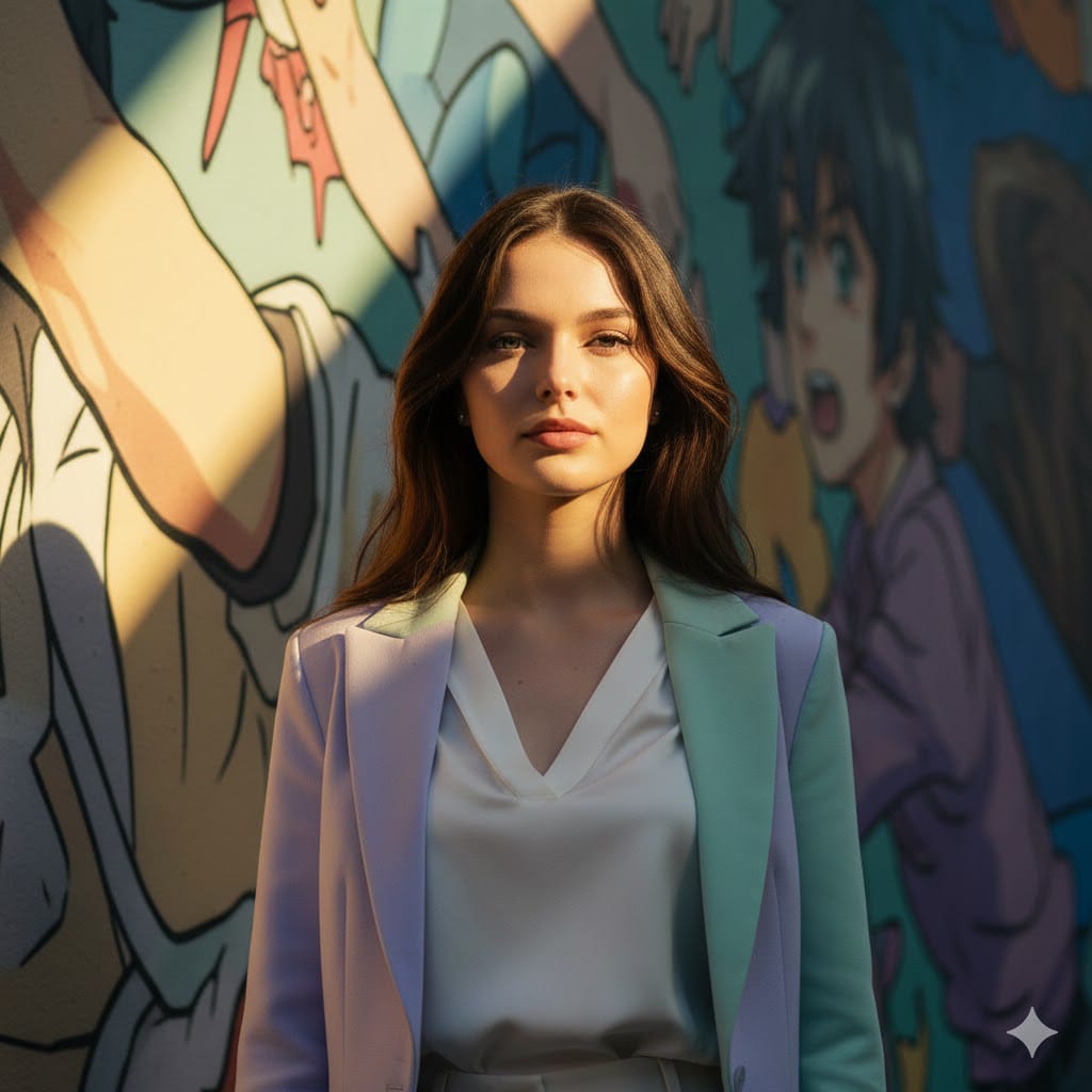 Hyperrealistic cinematic wide street shot