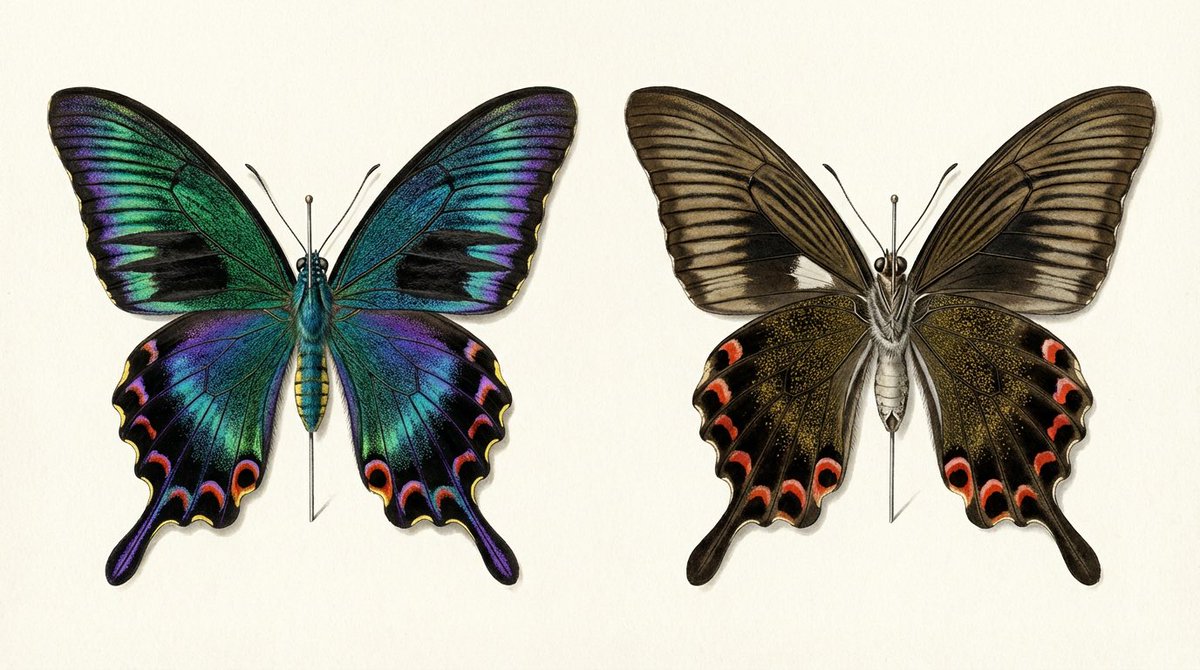 Infographic / Edu Visual - Generating a Butterfly Image with Selective Iridescence
