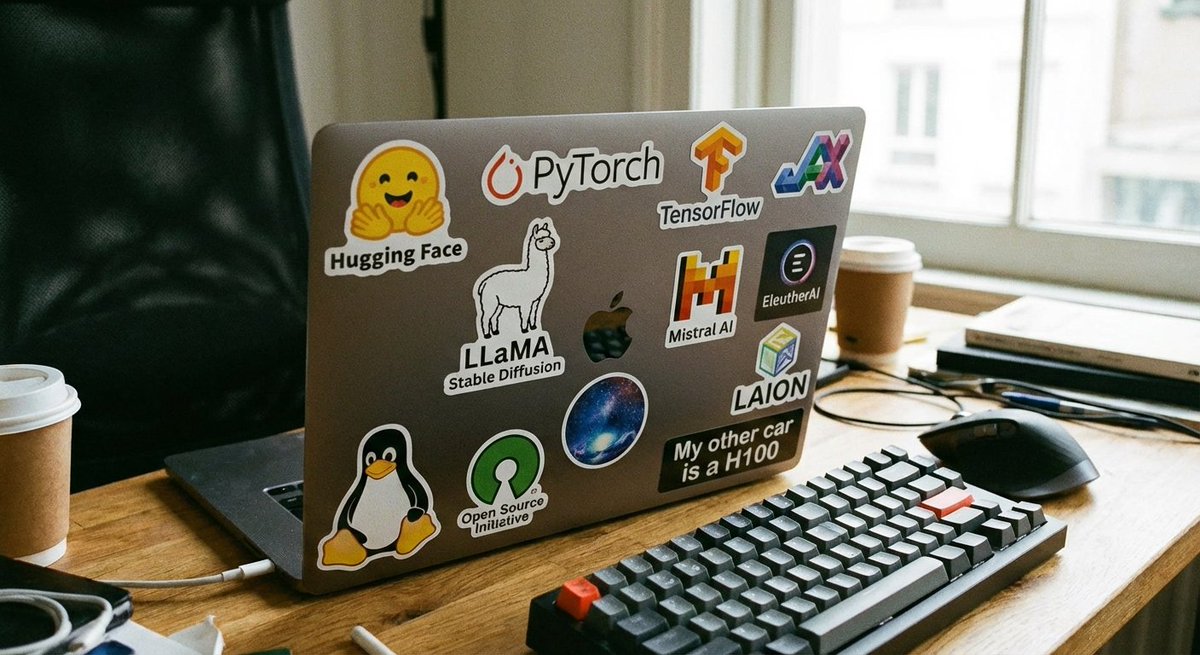 Laptop with stickers