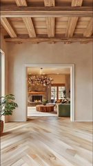 Luxury Home Interior Design with Wood & Herringbone Floor