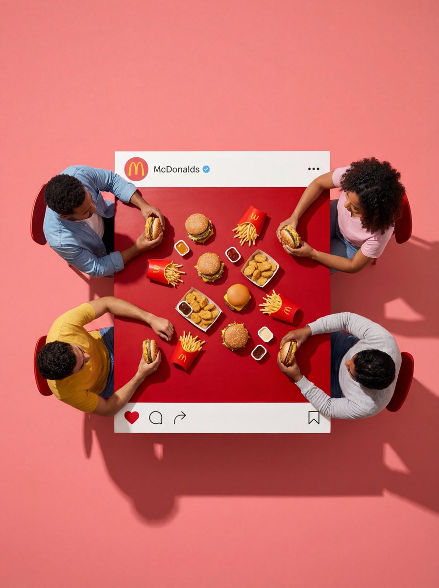 McDonald's Fast Food Flat Lay | Social Media Ad