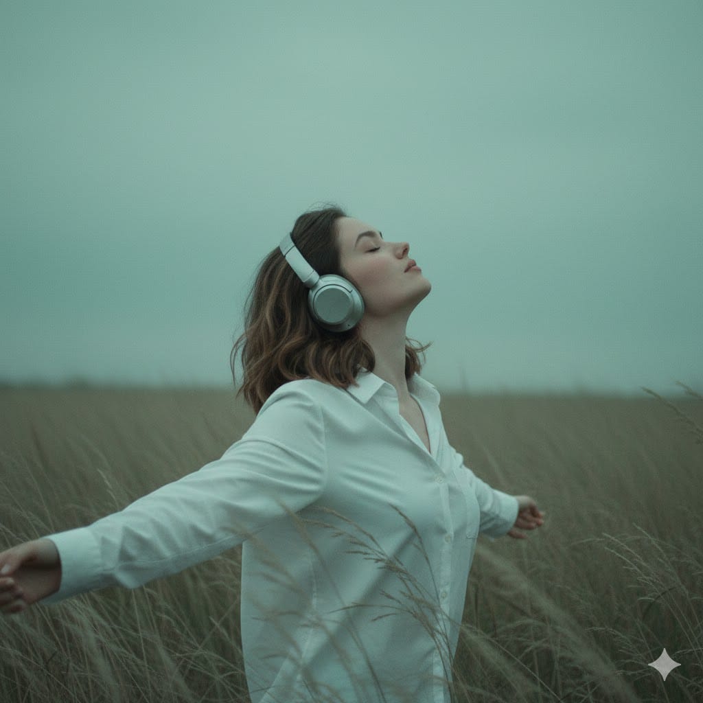 Moody cinematic portrait