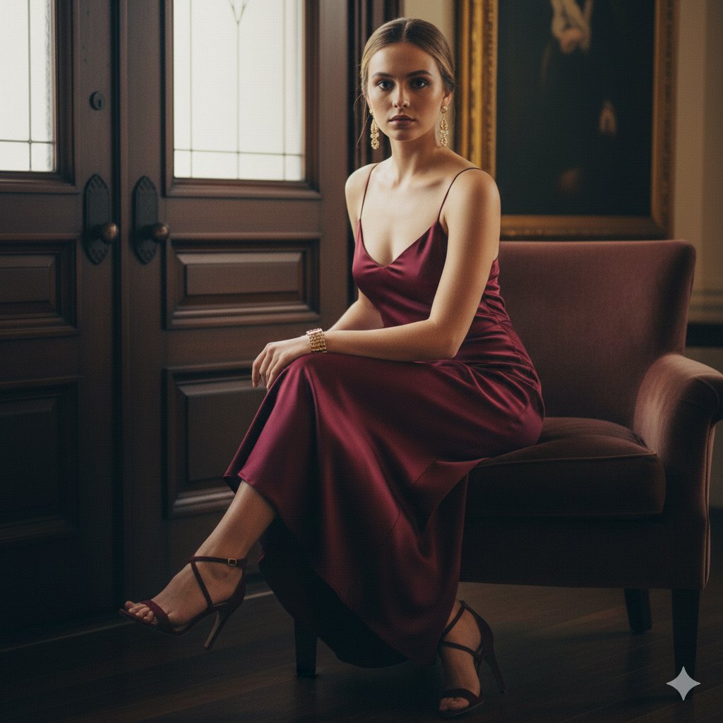 Photo_Descriptiona Striking, Fashion-Forward Portrait Of A Young Woman