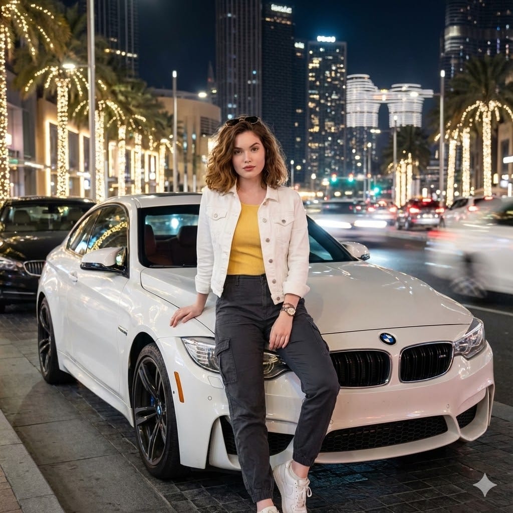 Setting:City street at night