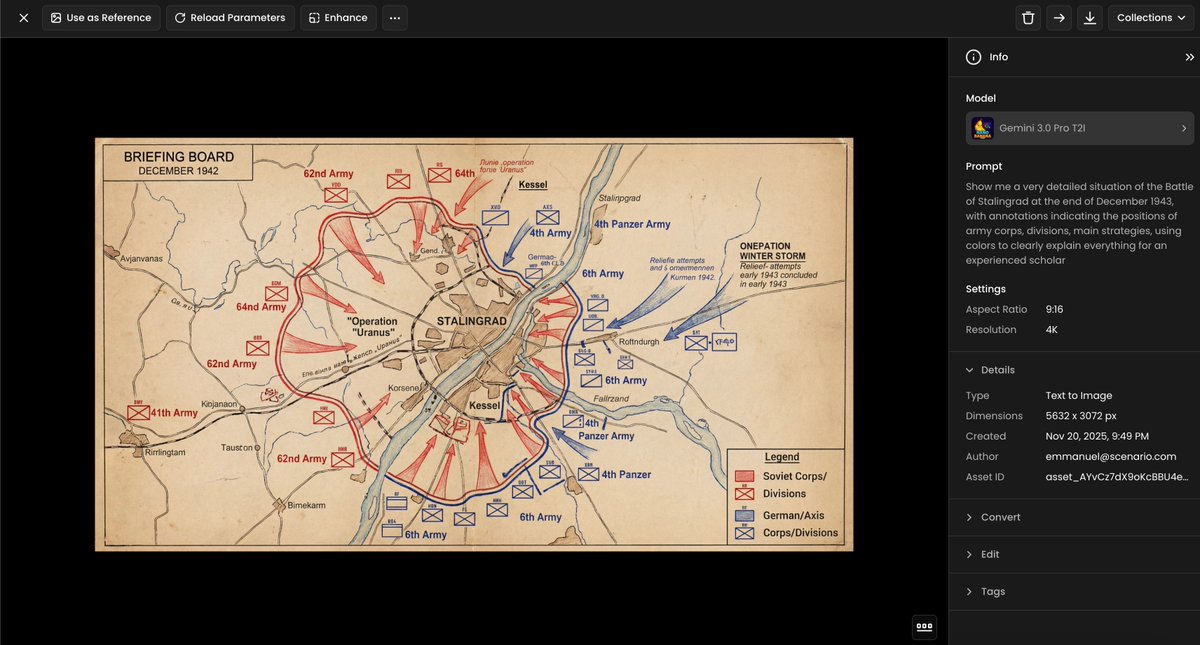 Show me a very detailed situation of the Battle of Stalingrad at the end of Dece