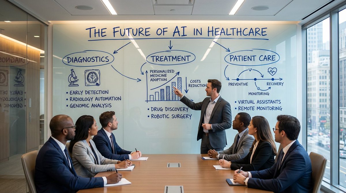 Ultra-realistic scene in a modern corporate conference room, 16:9.