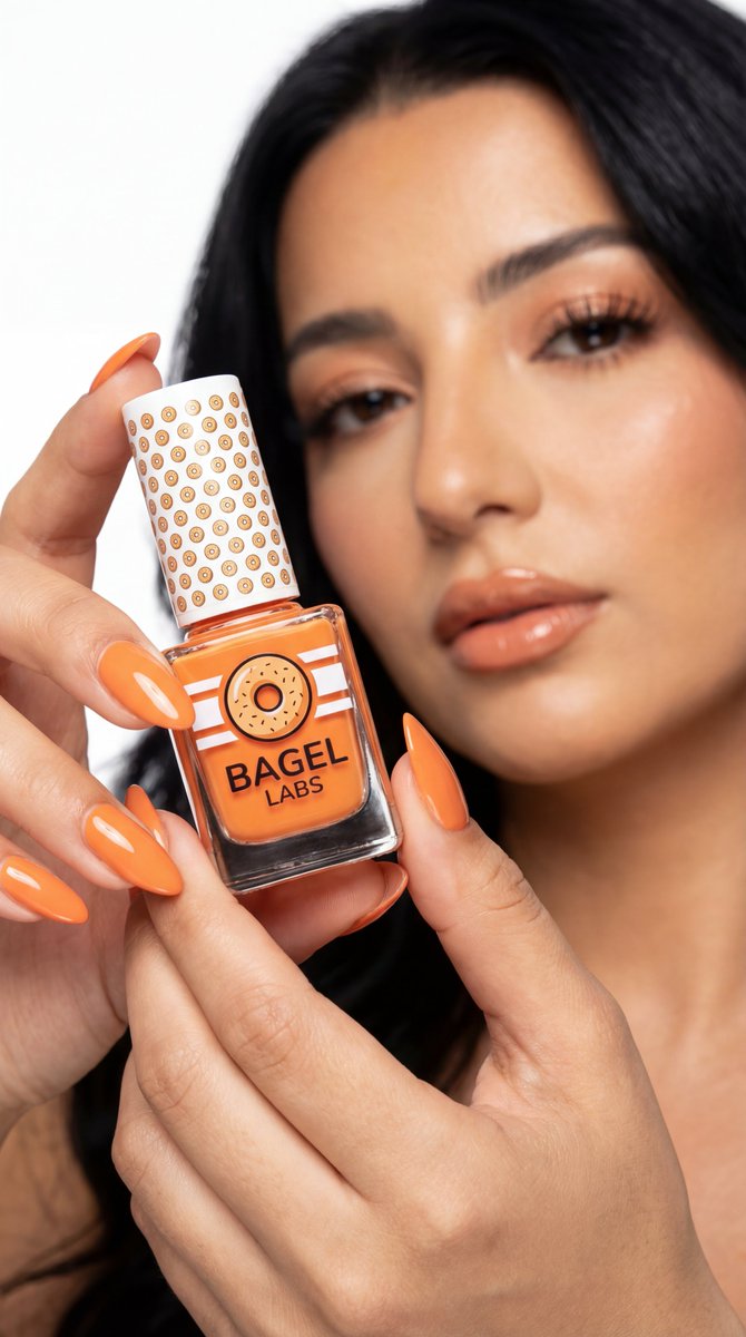 Vibrant Orange Nail Polish by Bagel Labs - Beauty Product