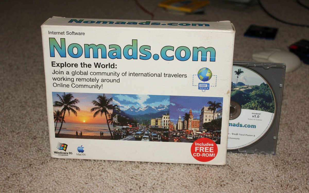 Vintage Nomads.com Internet Software Box & CD-ROM