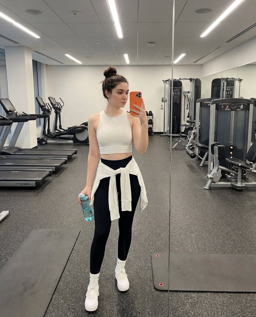 Woman's Gym Selfie: Fitness Fashion & Workout Style